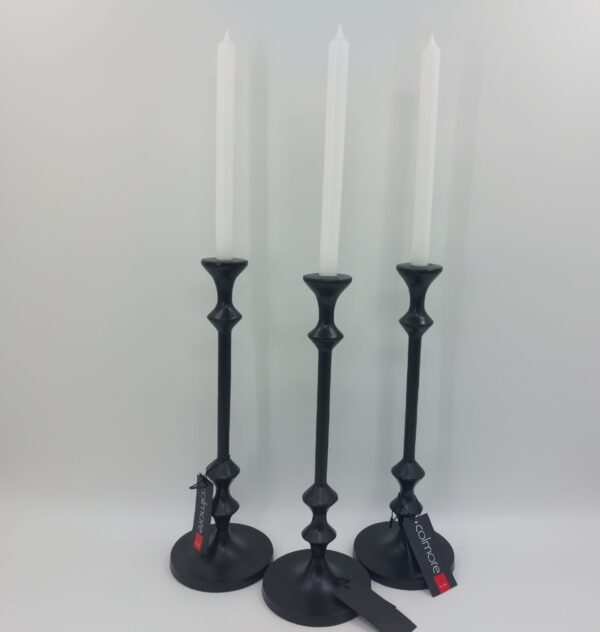 Kerzenständer für Spitzkerze/Stabkerze SCHWARZ