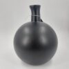 Vase / ründlich / schwarz