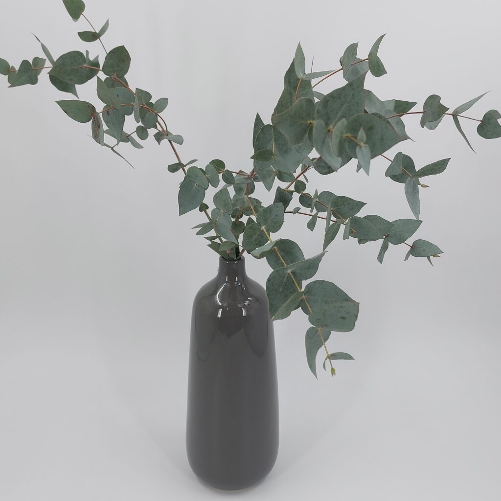 Vase / grau / keramik