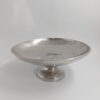 Schale mit Fuß / ALU Raw / silber