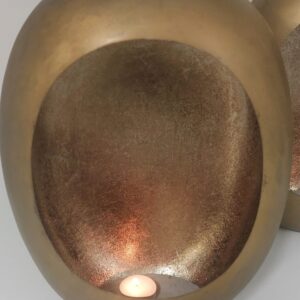 Windlicht bronzefarbig / Blech