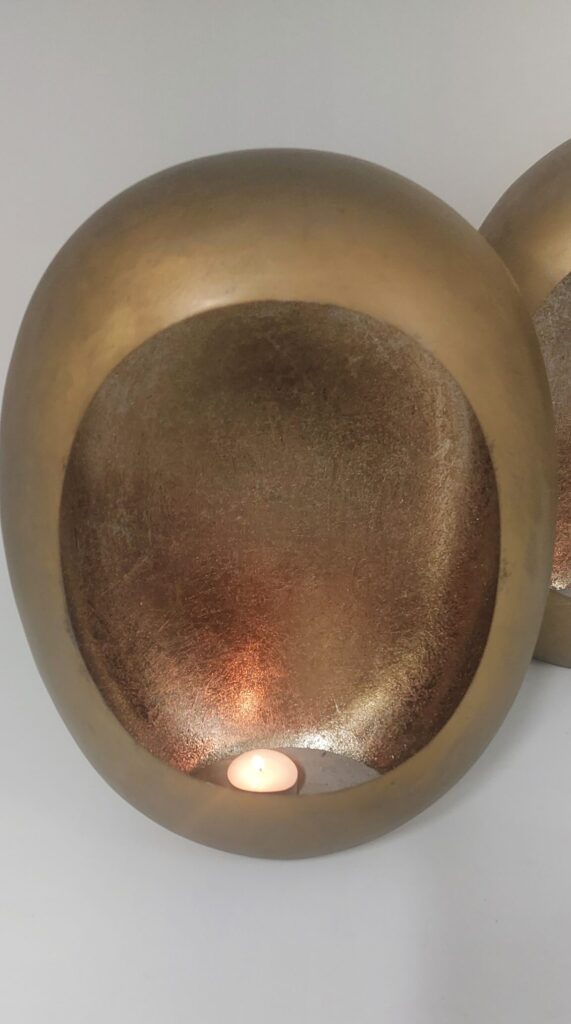 Windlicht bronzefarbig / Blech