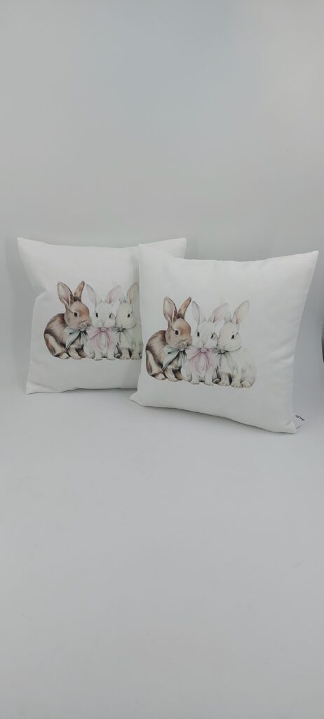 Kissen Hasen 40×40 cm mit Inlett
